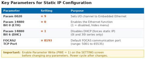 Navigation path to Ethernet settings