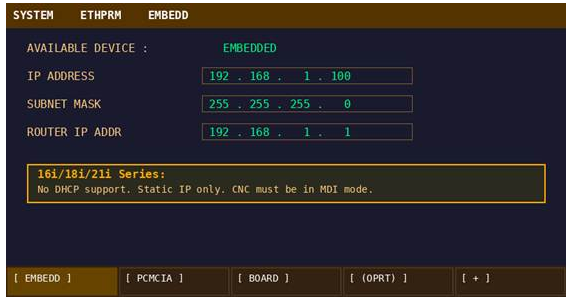 Navigation path to Ethernet settings